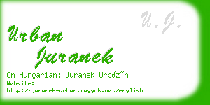 urban juranek business card